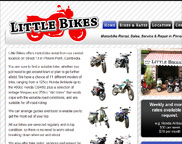 Little Bikes | Website design, layout, photography, web hosting management